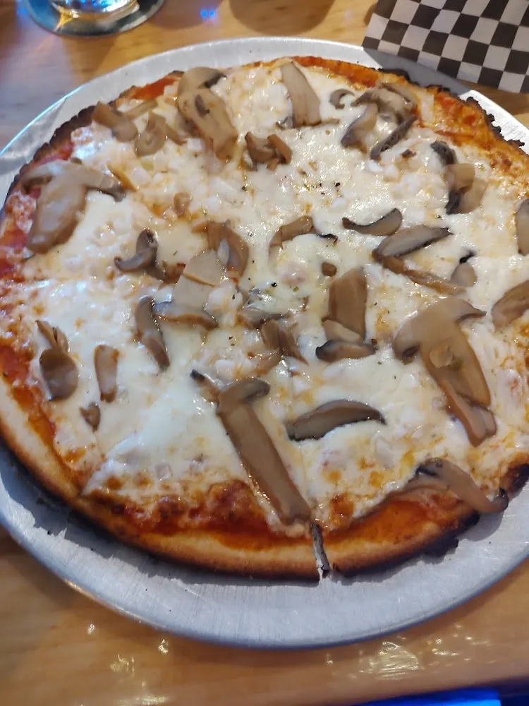 Gluten Free Pizza Crust with Onions and Mushrooms